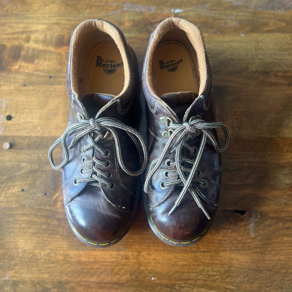 Dr. Martens Dark Brown Leather Oxford shoes